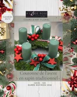 3) Cours de Noël "Couronne de l'avent en sapin traditionnelle" / 22 novembre 2025 / 13h30