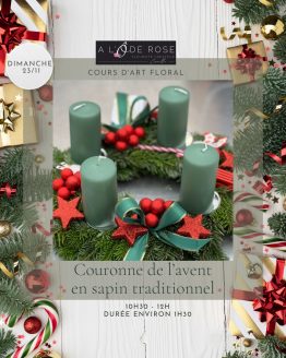 4) Cours de Noël "Couronne de l'avent en sapin traditionnelle" / 23 novembre 2025 / 10h30
