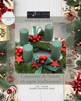 6) Cours de Noël "Couronne de l'avent en sapin traditionnelle" / 23 novembre 2025 / 15h